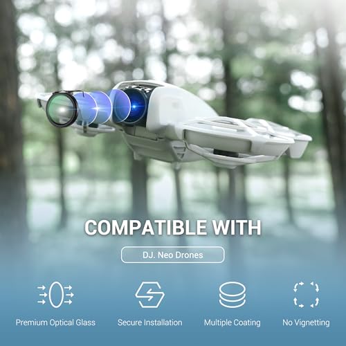 JJC Neo Drone CPL ND Filter Set, CPL ND8 ND16 ND32 Polarizing Neutral Density Filters Kit for DJI Neo Drone Fly More Combo, Multi Coated HD Optical Glass Filter with Lightweight Aluminum Frame CPL+ND8+ND16+ND32