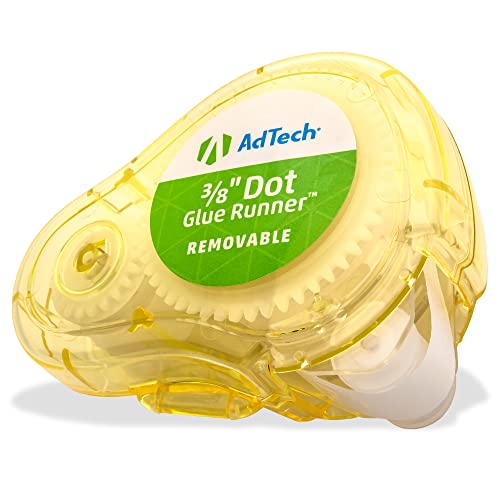 Adtech removable clear adhesive dots glue runner, 0.375-inch, 3-pack<div></div>