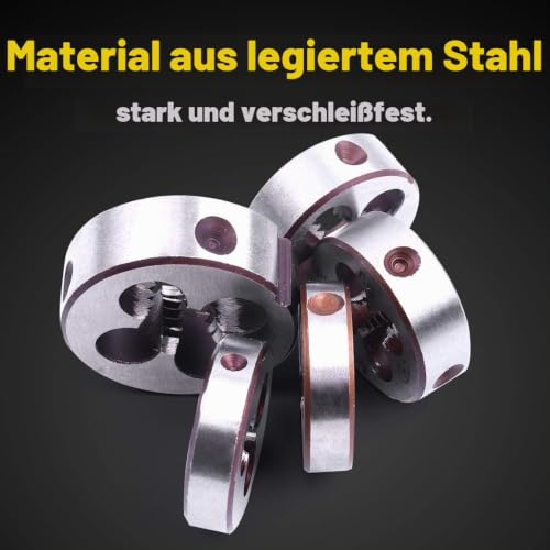 Atoplee 5 x Metric Spanner Set Left Hand Thread Die M6 * 1.0 mm M8 * 1.25 mm Hand Machine M3 M4 * 0.7 * 0.5 M5 x 0.8