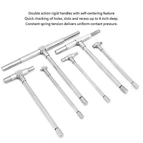 [Australia - AusPower] - Telescopic Gauge Set, 8mm-150mm Adjustable Inner Diameter Gauge, 6pcs Telescopic Micrometer Kit Gauges Measuring Tool Gauges Plastigauge Dial Bore Gauge 