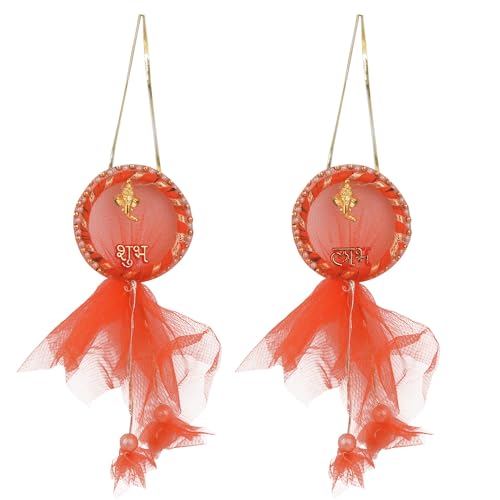 SATVIK Shubh Labh Toran - Door Hanging for Mandir Pooja Room Home Diwali Decoration - Diwali Gifts