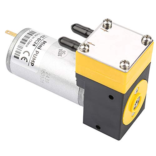 Hyuduo 24V 0.4-1L/min Miniature Electric DC Motor Air Pump Motor Diaphragm Vacuum Pump Vacuum Self Priming Mini Vacuum Pump Oxygen Circulate Air Pumping Motor for Air Liquid Equipment