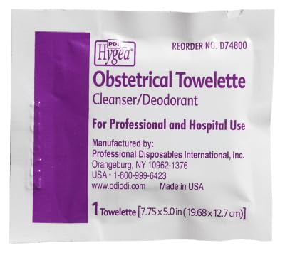[Australia - AusPower] - Hygea Obstetrical Towelette, Feminine Personal Cleansing Wipe, Individually Wrapped, 100 Wipes Per Box 