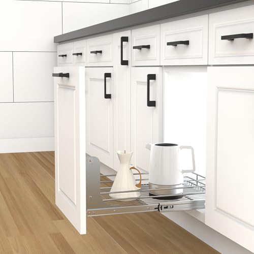 Pulloutor door mount kit for pull-out cabinet organizer baskets, includes hardware for easy installation.