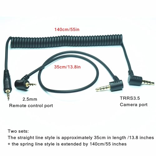 2.5MM-DC3 (MC-DC3) Shutter Release Cable is Suitable for Nikon Cameras Z5II/Z50II/ZR Supports Connection to the Camera Remote Control to Achieve Focusing and Taking Photos(2.5mm-DC3 2pcs) 2.5mm-DC3 2pcs