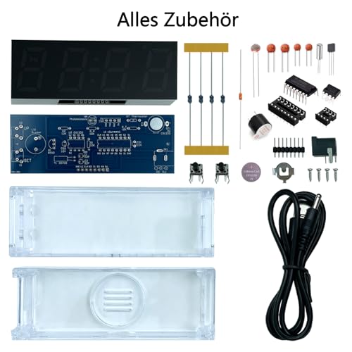 EIELE Electronic Clock Soldering Set Multicolored Display with Free Adjustment Practical Learning Program for Soldering Enthusiasts (Soldering Required)