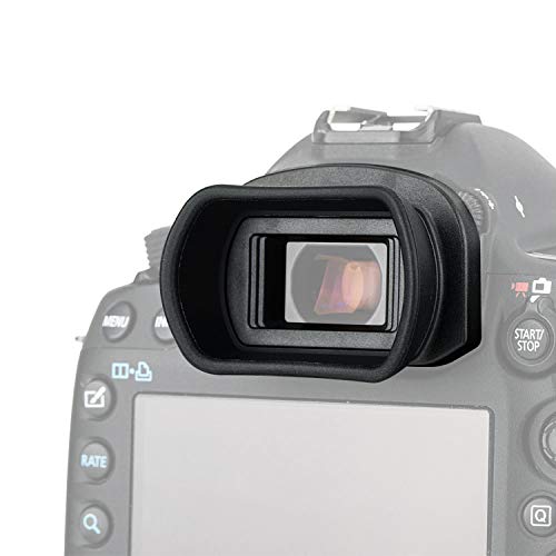 JJC KIWIFOTOS Ergonomic Long Camera Eye Cup, Eye Piece viewfinder as Eg Eyecup, Soft Silicone, Compatible with Canon EOS 1D X Mark II 1D X 1Ds III 1D IV 1D III 5D IV 5D III 5DS 5DS R 7DII 7D for Canon Eg
