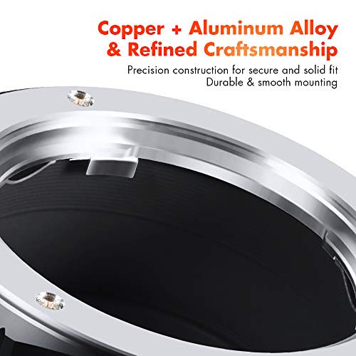 K&F Concept MD to NEX Lens Mount Adapter for Minolta MD MC Mount Lens to NEX E Mount Mirrorless Cameras with Matting Varnish Design for Sony A6000 A6400 A7II A5100 A7 A7RIII
