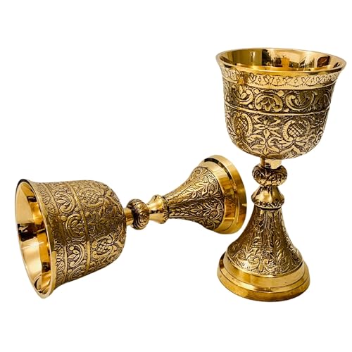 ALADEAN Vintage Chalice Goblet | 1x Royal Wine Cups of King Arthur - Renaissance Medieval Goblet Gifts, Wedding Anniversary Ceremonial Drinkware Pack of 1pc (King Chalice) King Chalice
