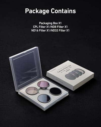TELESIN CPL ND Filter for DJI Osmo Action 5 Pro/4/3, Xtra Edge/Pro Action 5/4/3 CPL+ND8 16 32 Filter