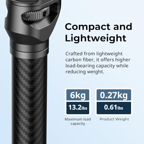 SmallRig Gimbal Extension Pole, 15''/37cm Carbon Fiber Gimbal Extension Arm