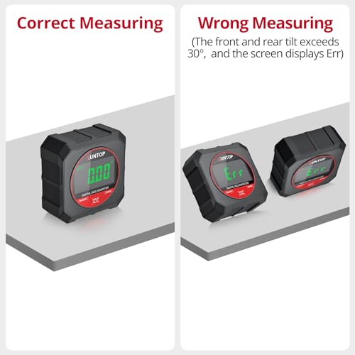 XUNTOP 4x90° digital angle finder protractor with strong magnetic bottom and LCD display