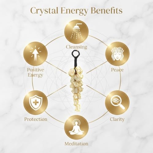 Natural Selenite Rough Door Hanger – Cleansing & Protection Crystal Hanging Décor for Home, Office & Meditation Space – Energy Purifier & Spiritual Gift