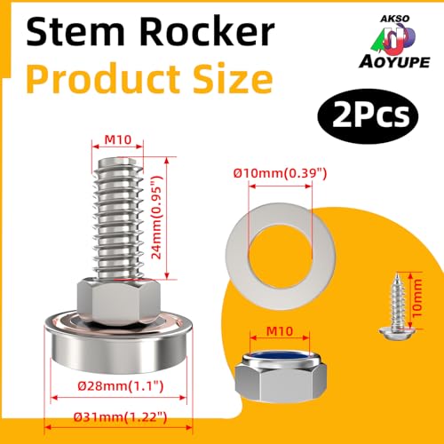 Akso Aoyupe 304 stainless steel integrated shaft valve stem rocker arm bearing assembly with bearing nuts
