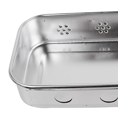 304 Stainless Steel Medical Sterilizer Box Surgical Instruments Storage Boxes for Professional Surgery, Veterinarians, Beauty Salon, Dentist Use (6 Inch (with Holes)