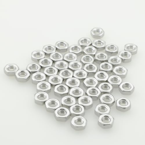 YiKaiEn 100-pack D-Series panel mount screw and nut kit with black 304 stainless steel hex nuts