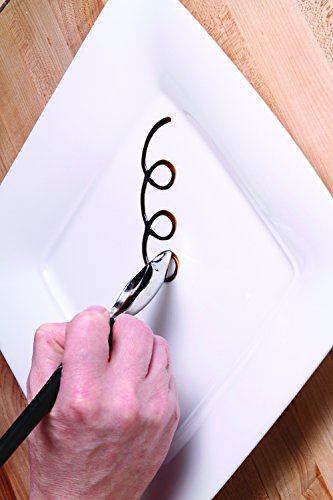 Mercer Culinary Precision Drawing Decorating Spoon Set, Large/Small, Stainless Steel Large 7-7/8-Inch and Small 7-Inch Set