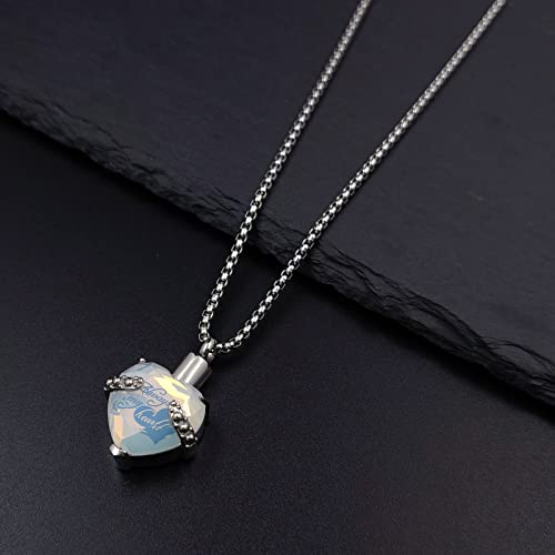 YOUFENG Urn Necklaces for Ashes Always in My Heart Heart Cremation Jewelry Memorial Pendant Birthstone Necklace June URN