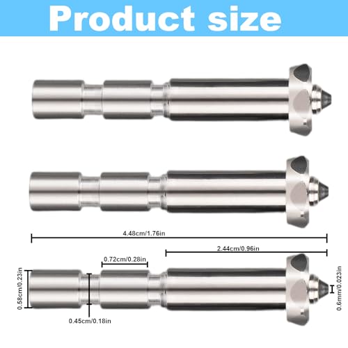 3pcs 0.6mm Integrated Nozzles for Anycubic Kobra 3 Max Combo, Quick Change High Flow High Speed Print Head Extruder Kit Hot End Replacement