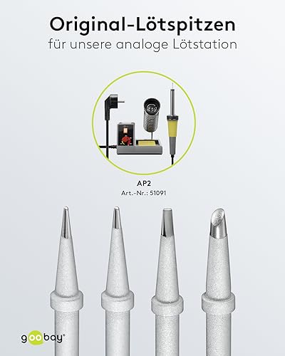 Replacement Soldering Tip Set for Soldering Station AP 2, 4 Stunning Colours, Soldering Tip Set, 4-piece for AP2, For Ø 4.8 mm, Single