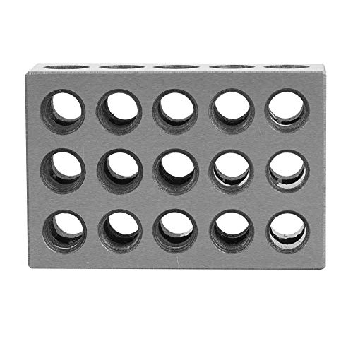 Yosoo Health Gear Parallel Blocks, 1-2-3 Clamp Blocks, Hardened Precision Steel, 23 Holes for Milling Machine