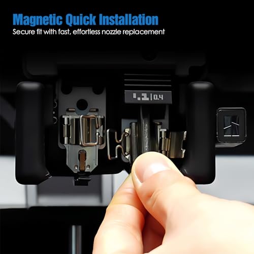 Hotend Kit for Bambu Lab P2S / P2SC, 2-Pack Magnetic Quick-Install Hotend Assembly with 0.4mm Hardened Steel Removable Nozzles, Fast Heating & Stable Extrusion – 3D Printer Accessories P2s/P2sc
