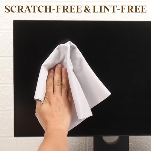 PATIKIL 4Pcs Soft Eyeglass Cloths, 15.8 x 15.8 Electronics Microfiber Cleaning Cloths Eyeglass Cleaning Fabric for Lens Wipes Glasses Cleaner Jewelry LCD Screens Cameras, Dark Gray