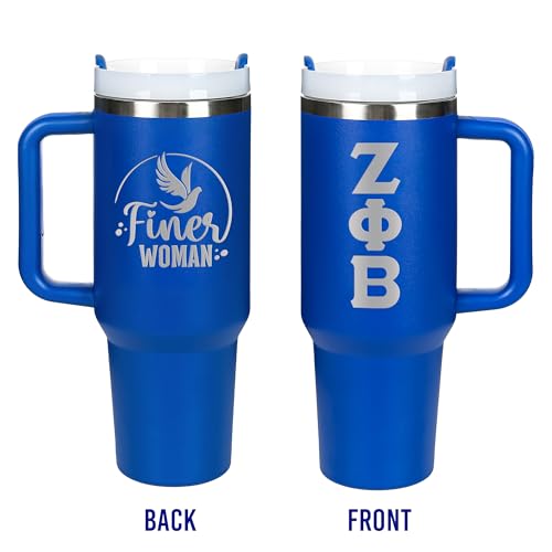 BBGreek Zeta Phi Beta Sorority Paraphernalia - 40 oz Tumbler 40 Ounces zeta-greek-letters