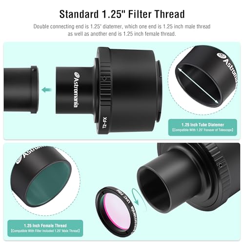 Astromania T T2 Lens Mount Ring and T Adapter for Fuji FX Camera System Ring Set for Fuji FX
