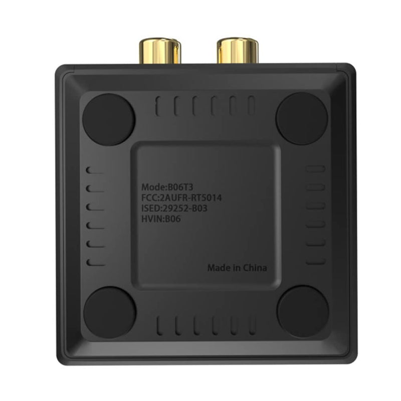[Australia - AusPower] - YMOO B06T3 Bluetooth 5.3 Receiver, 100ft RCA Bluetooth Audio Adapter for 3.5mm Jack AUX HiFi Home Stereo/Speaker from Smartphone/Tablet/Laptop,Dual Link for Two Speakers,SBC AAC Audio Black 