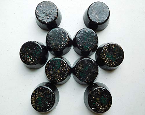 4 Black Iron Oxide Small Tower Busters Orgone Generator Energy Accumulator PERFECT GIFTING TOOL! Made 528Hz Frequency with OM Chants Many Beautiful Ingredients and Colors! blkio4OG