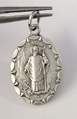 I G J Saint Patrick Medal - Oval Shape - Patron Saint of Ireland -100% Made in Italy