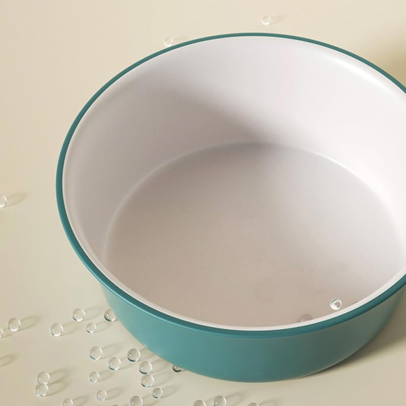 [Australia - AusPower] - Contrast Color Wash Basin 12 Inch Round Plastic Wash Bowl for Bathroom Face Washing and Elderly Care Multipurpose Washbasin 