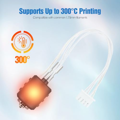 Hotend Kit for Anycubic Kobra 3 Max & Kobra 3 Max Combo, 0.4mm Hardened Steel Nozzle Replacement, 3D Printer Accessories