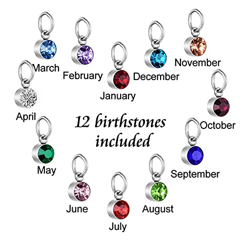 Dletay Heart Cremation Necklace for Ashes with 12 Birthstones Small Keepsake Urns for Ashes Stainless Steel Memorial Ashes Holder-God Has You in His Arms, I Have You in My Hear