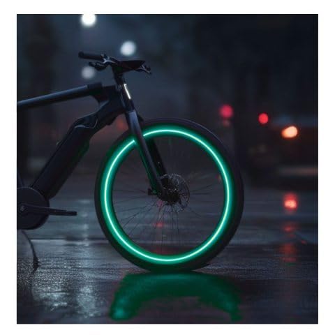 customTAYLOR33 Green High Intensity Grade Reflective Copyrighted Safety Rim Tapes - (Must Select Your Rim Size) (24" (TIRE Size, for Bicycles/eBikes)) 24" (TIRE Size, FOR Bicycles/eBikes)