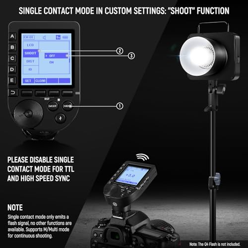NEEWER Upgraded QPRO-N TTL Wireless Flash Trigger Compatible with Nikon