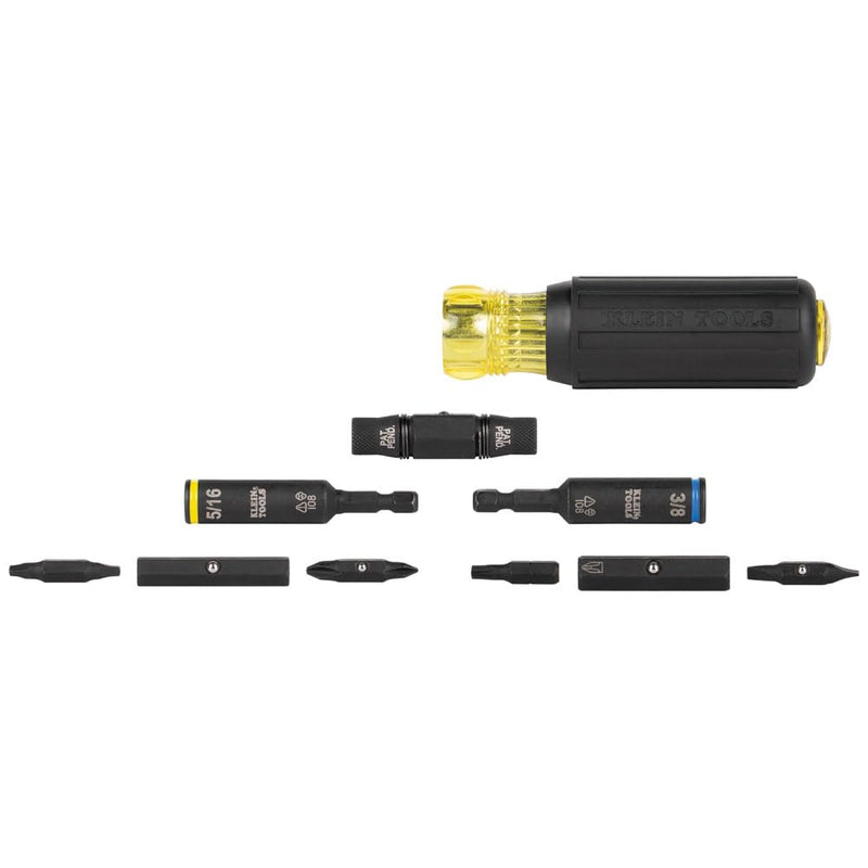 [Australia - AusPower] - Klein Tools 32500HD KNECT Multi-Bit Screwdriver / Nut Driver, Impact Rated 11-in-1 Tool with Phillips, Slotted, Square and Torx Tips Standard Handle 