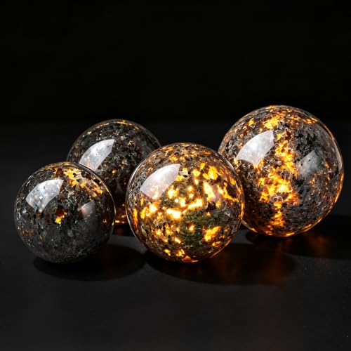 Large Yooperlite Crystal Sphere Healing Stone Ball Decorative Gemstone Orb 70-80MM/2.7-3.1"
