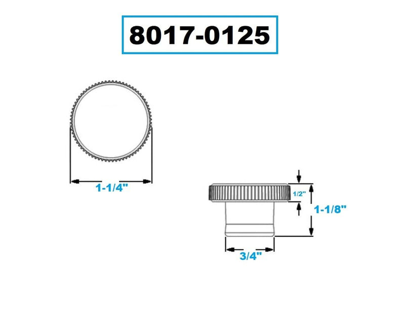 [Australia - AusPower] - HHIP 8017-0125 1-1/4 X 3/4 X 1-1/8 X 1/2" 3/8-16NC Knurled Knob Thumb Nut 
