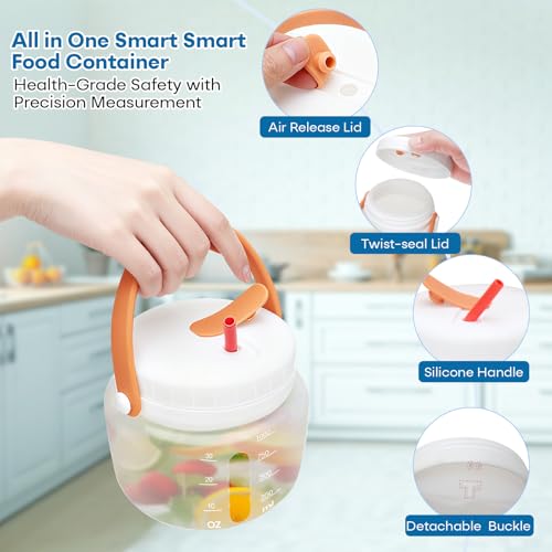 Airtight Silicone Food Storage Containers Set - Leakproof Food Canister Jars of 3 with Vent Lid,Handle for Outdoor,Safe Foldable Reusable,Salad Freezer Storage Container,Dishwash Micro Safe,White 3Pack(1500+1000+500）