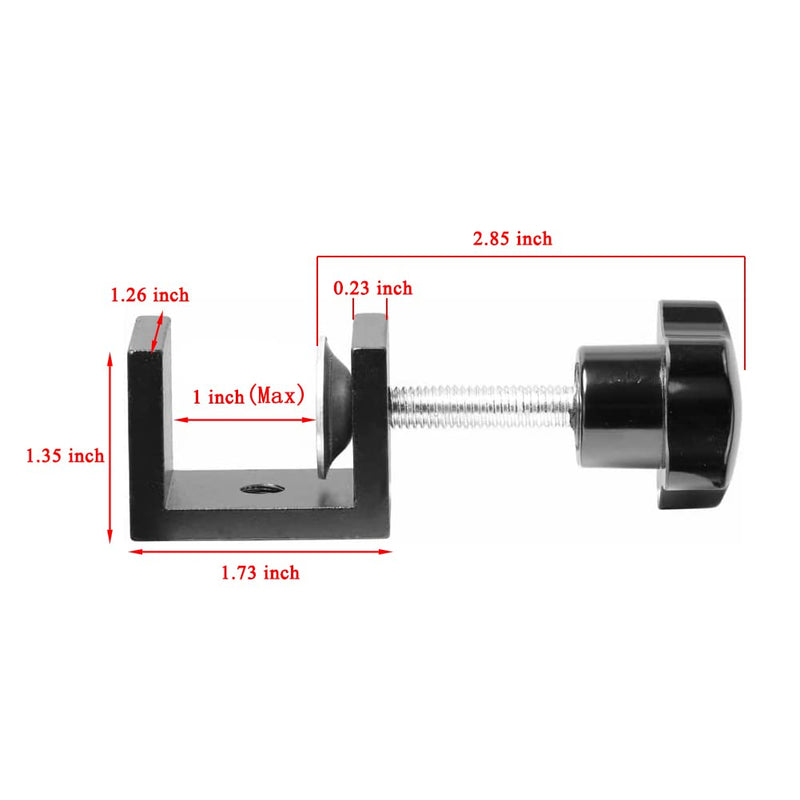 [Australia - AusPower] - 4pcs Heavy Duty C-Clamp, Wood Clamps, Stainless Steel Right Angle Clamps Universal Bracket for Welding Carpenter Building Household Mount (Black) Black 