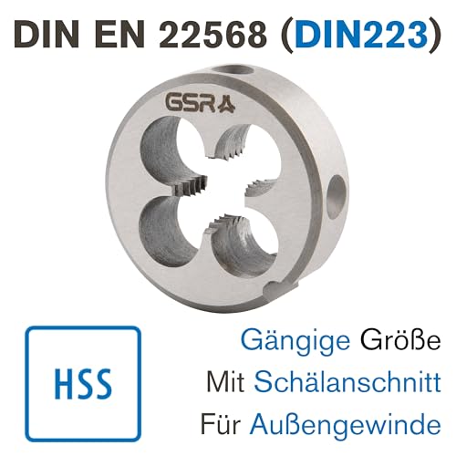 GSR Professional Die | Tap Cutter for External Thread | HSS M Shape B | For Crafts, Industry & DIY | Metric | M8