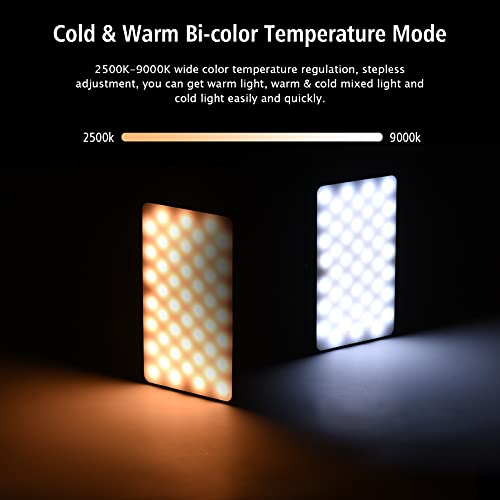 Andoer W140 RGB LED Video Light Kit Conference Lighting CRI95+2500K-9000K