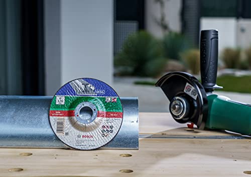 Bosch Home and Garden 5 Pieces Cutting Disc (for Metal, Suitable for Hand-held Angle Grinders with a Diameter of Cutting Discs of 125 mm, Accessories Angle Grinder) (5 Stück) 1er Pack
