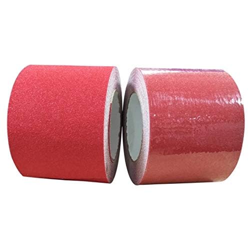Red Anti Slip Safety Grit Non Slip Tape 3.93 in x 16.4 Ft Highest Traction for Stairs Outdoor/Indoor, Waterproof Stairs Non Skid Treads