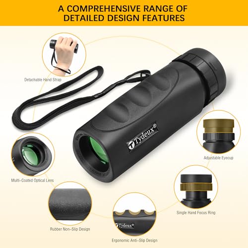 8x25 Waterproof Compact Monocular - Bundle with - Universal Cellphone Telescope Durable Adapter Mount