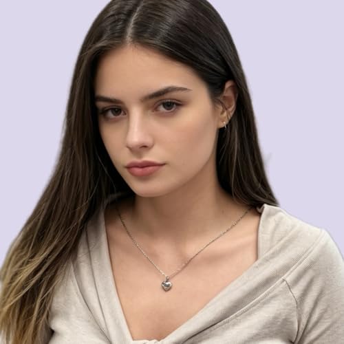 DS. DISTINCTIVE STYLE Heart Urn Necklaces for Ashes, Cremation Jewelry for Women, Memorial Urn Locket Pendant, Stainless Steel