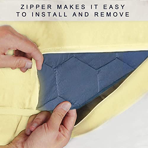 YEMYHOM 100% Cotton Weighted Blanket Cover 60"x80", Soft Removable Duvet Cover for Heavy Blanket, Machine Washable（Yellow） 60''x80''Duvet Cover Yellow
