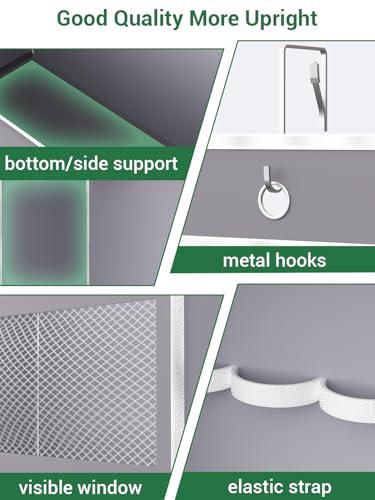 Over Door Wrapping Paper Organizer Hanging – Christmas Gift Wrap Storage for Ribbons, Bows, Ornament and Other Tools, Behind Door Long Craft Roll Holder Bag, Present Wrap Container, 1Pack, Gray